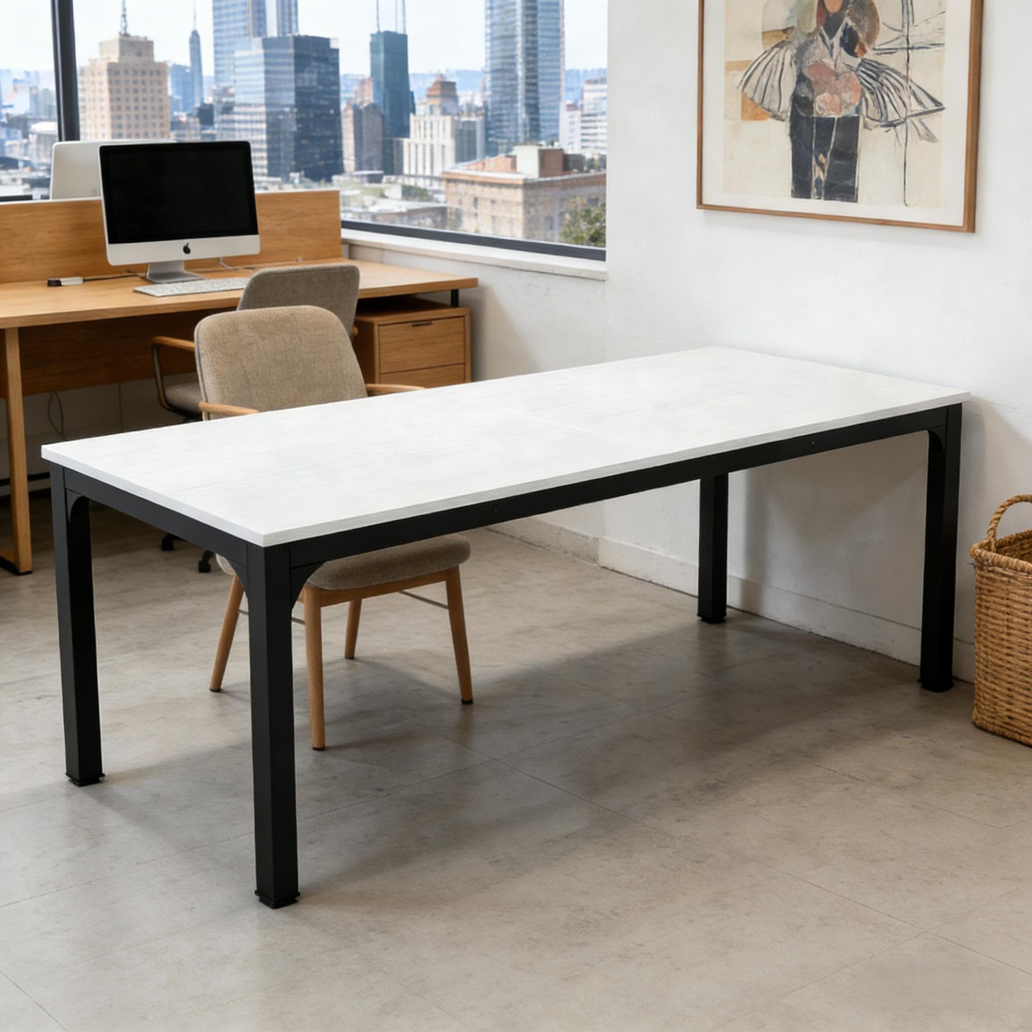 Modern Computer Desk,Rectangle Workspace Desk,Executive Desk