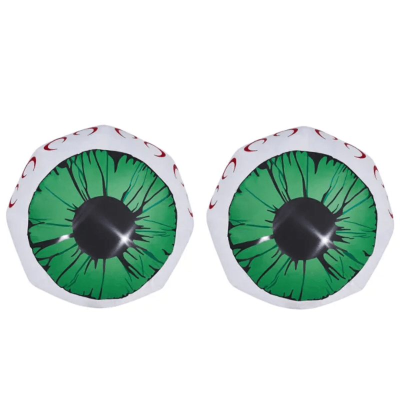 2 Packs Halloween Inflatables Large Set Of Lighted Eyes Decoration, 3FT Blow Ups Green Eyes For Yard, Inflatable Halloween Decor Outdoor With LEDs Party Supplies Blow Up Decoration For Indoor Outdoor